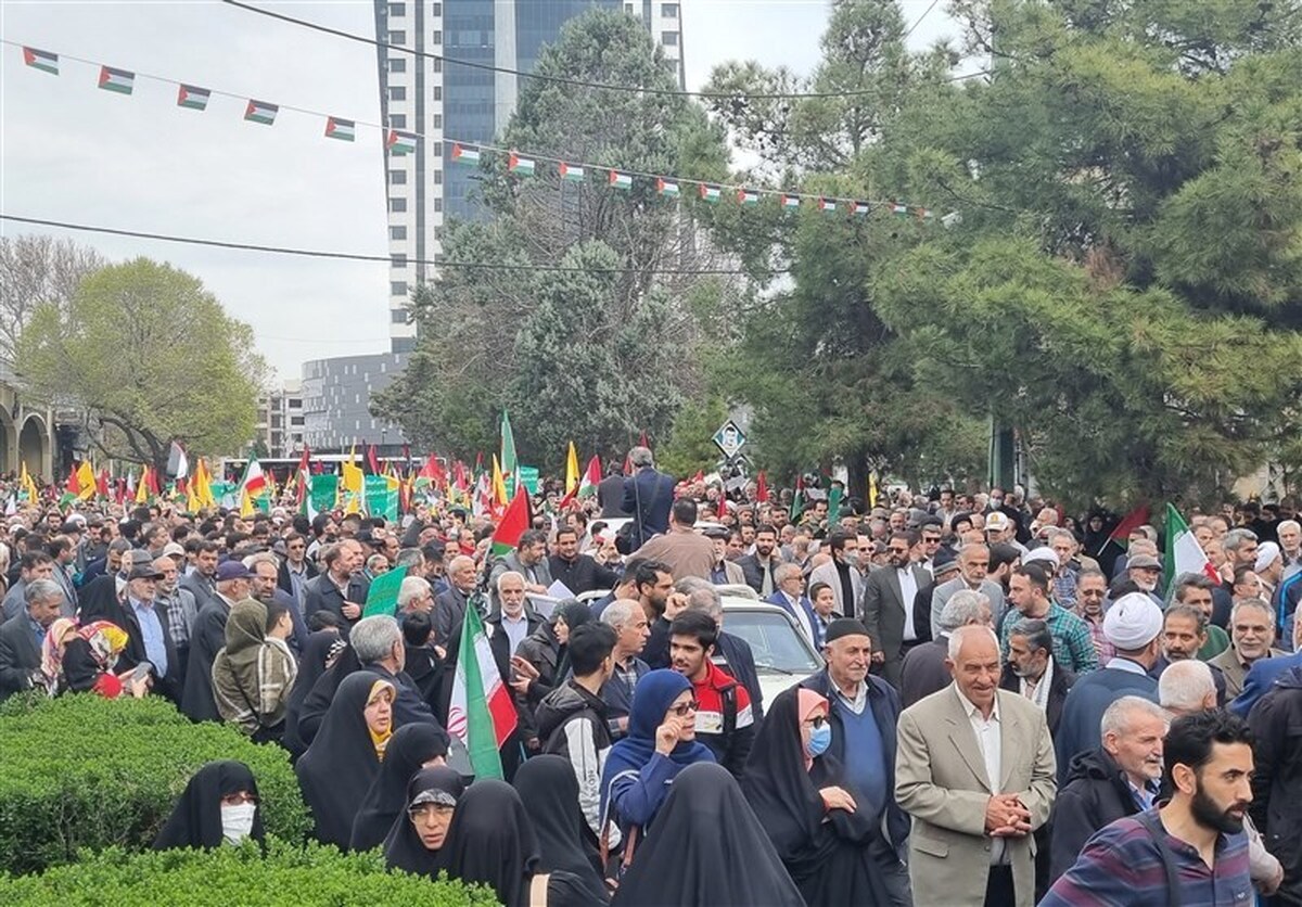 مردم استان قزوین راهپیمایی روز قدس را باشکوه برگزار کردند