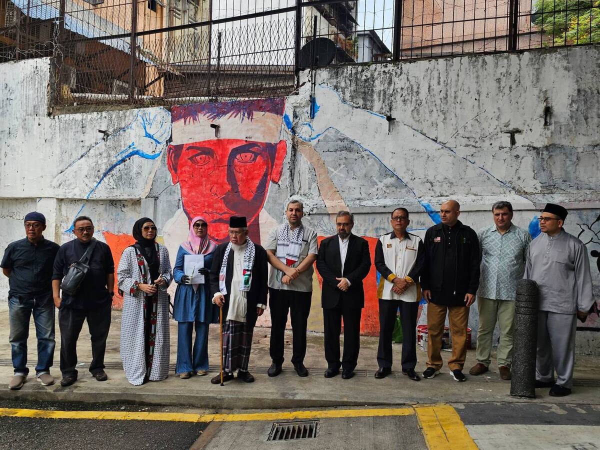 رونمایی از نقاشی دیواری فلسطین در کوالالامپور همزمان با روز جهانی قدس