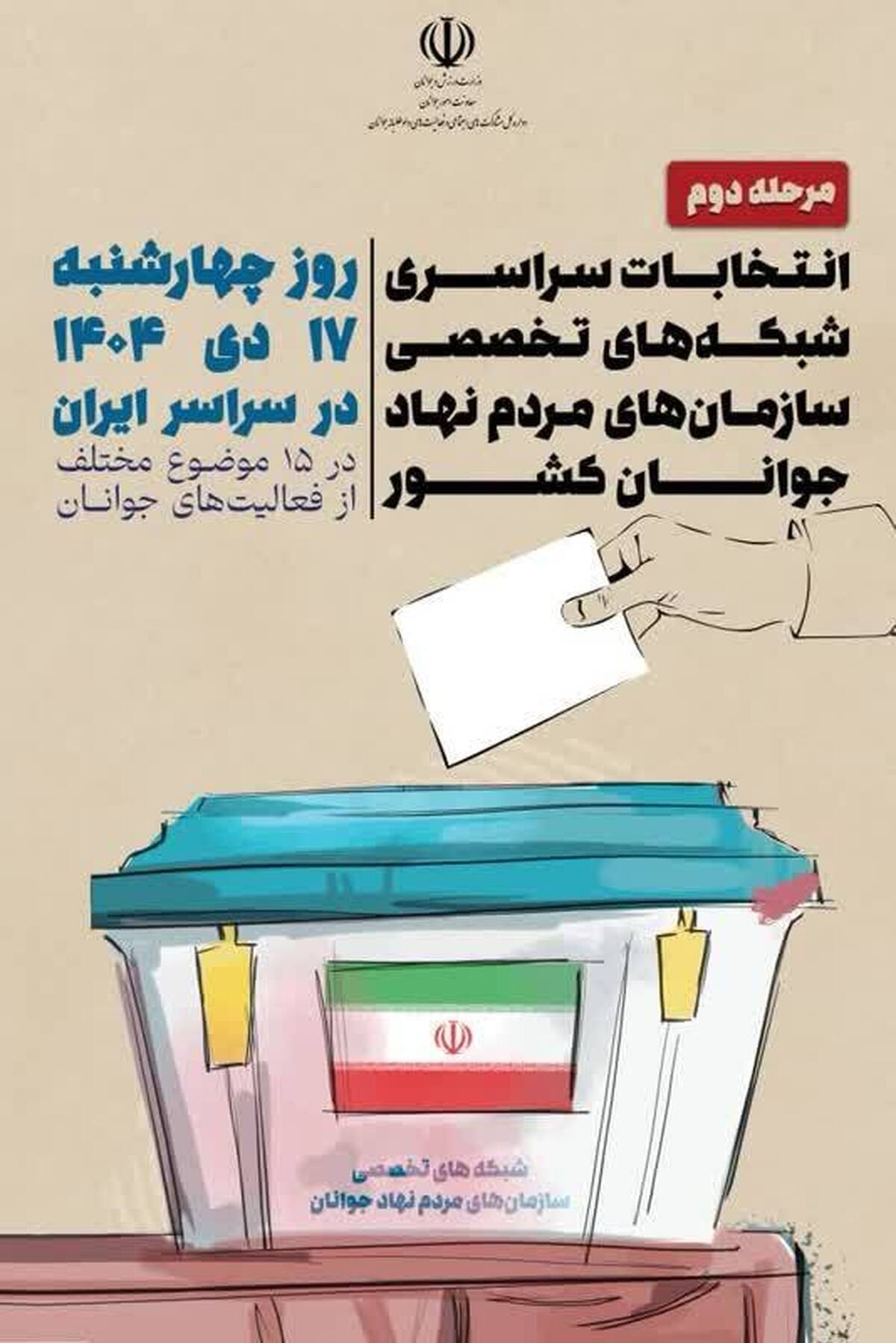 برگزاری مرحله دوم انتخابات استانی شبکه‌های تخصصی سازمان‌های مردم‌نهاد جوانان