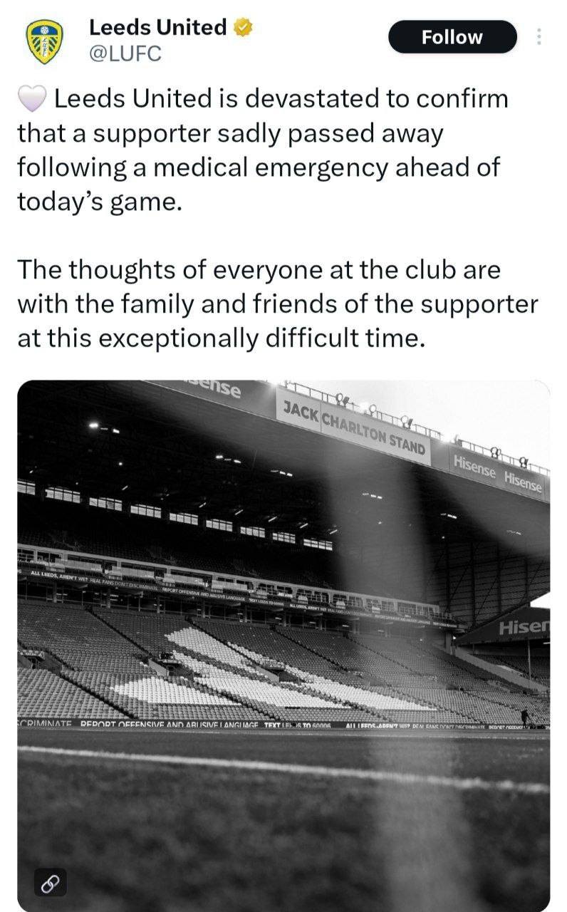 لیگ برتر فوتبال در بهت، مرگ تلخ یک هوادار همه را شوکه کرد!+عکس