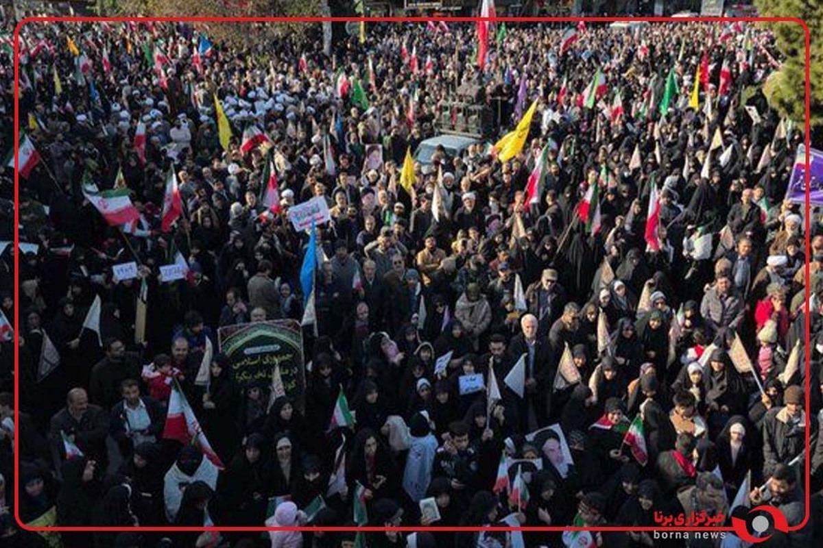 خروش مردم تهران علیه اقدامات خرابکارانه تروریست‌های مسلح