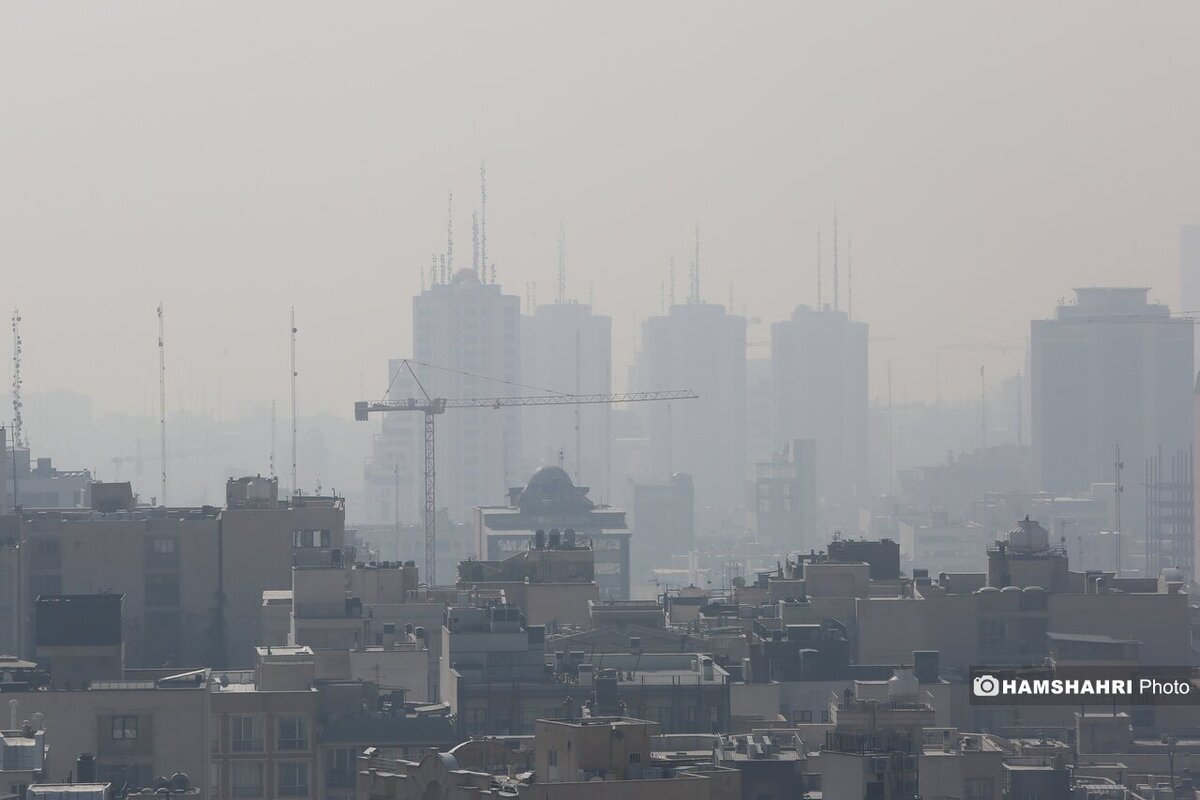 کیفیت هوای تهران امروز در وضعیت ناسالم قرار گرفت