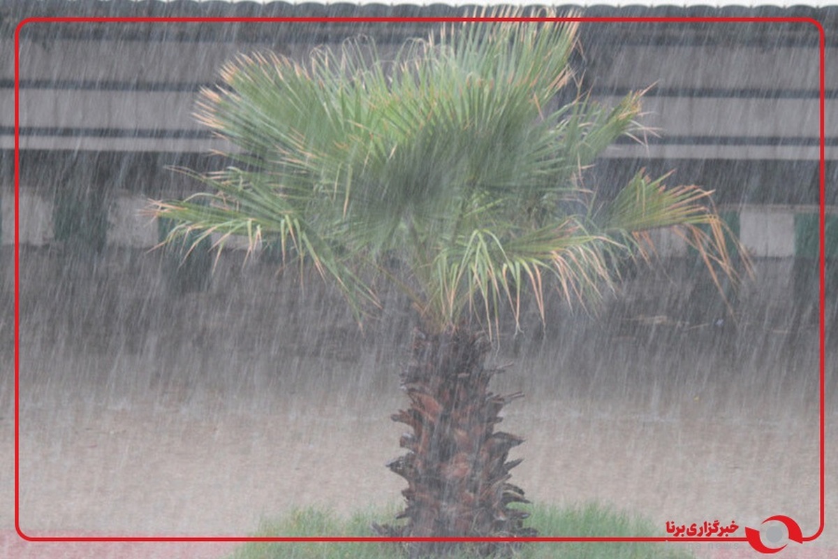 بارش سنگین تگرگ در اهواز