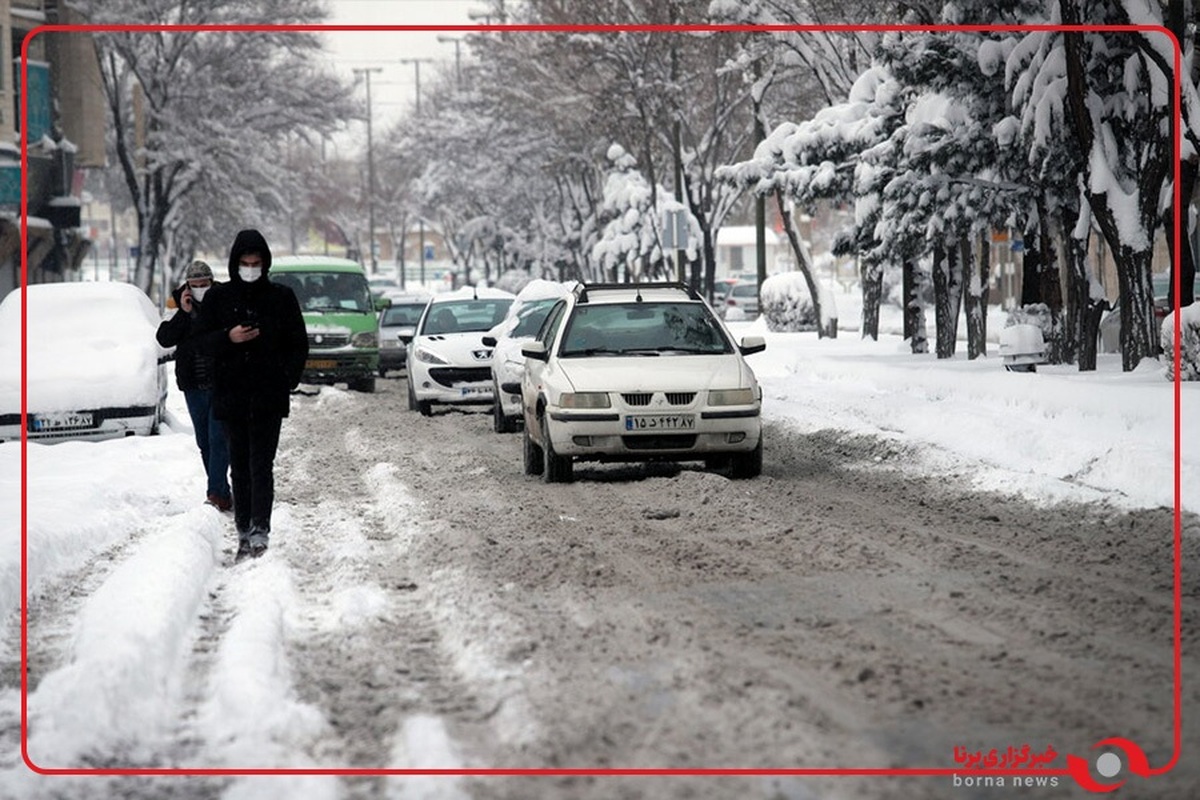 بارش برف در اراک