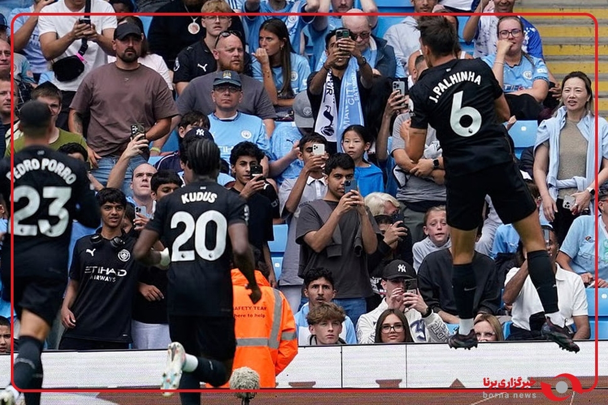 گل اول منچسترسیتی به تاتنهام توسط رایان شرقی