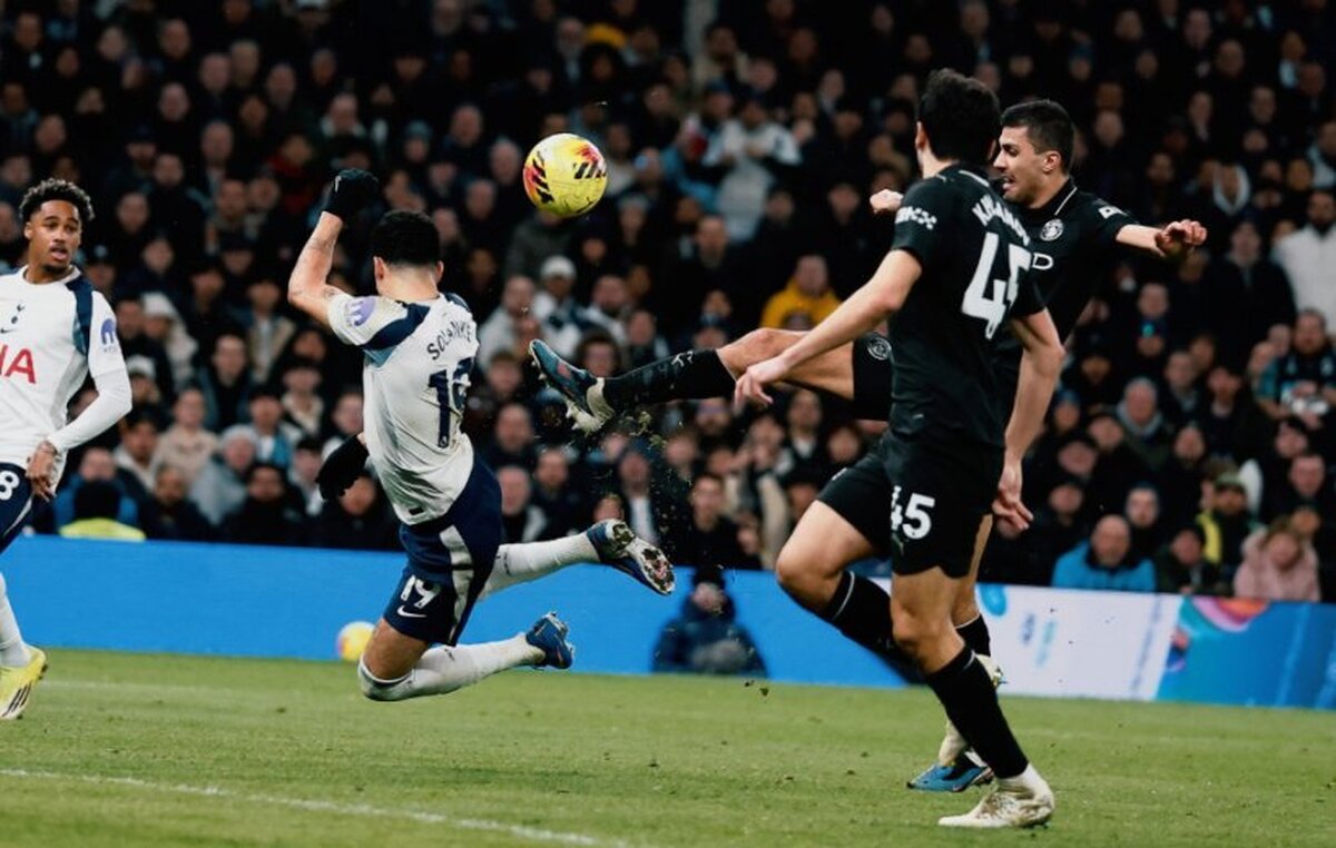 توقف منچسترسیتی در لندن/ تاتنهام با بازگشتی تماشایی به تساوی رسید