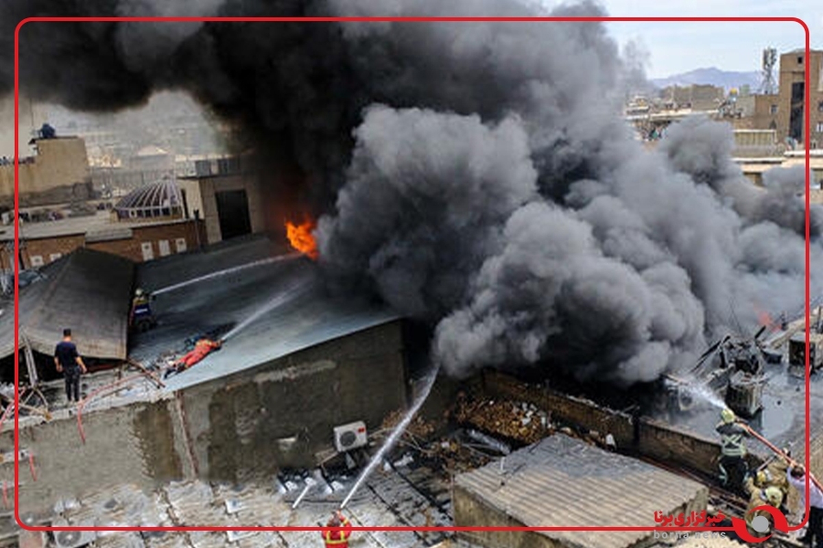آتش‌سوزی در بازارچه جنت‌آباد تهران
