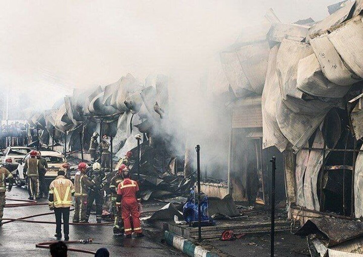 حریق پاساژ جنت آباد مجروح و فوتی نداشت