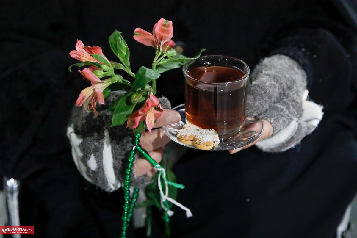 مواکب پذیرایی از زائران بارگاه منور رضوی در شب نیمه شعبان + گزارش تصویری