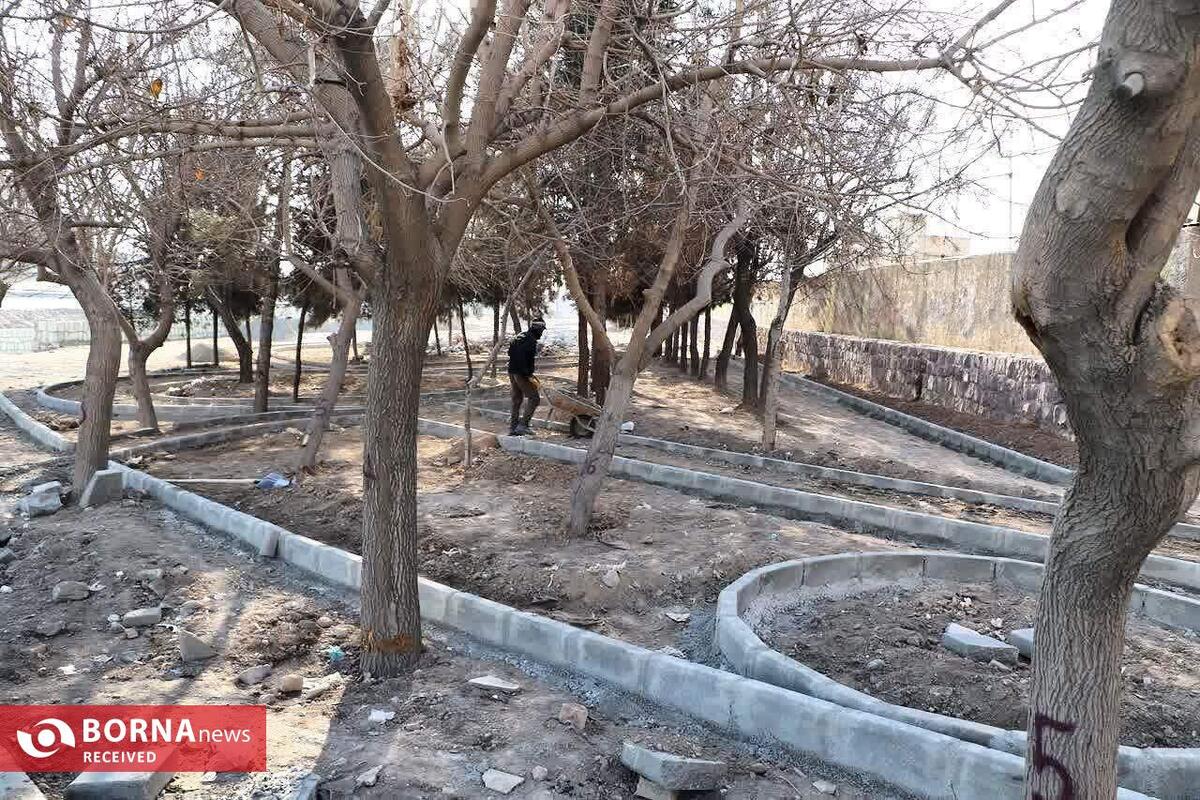 رونق فضای سبز با پیشرفت مطلوب پارک حاشیه رودخانه شادچای