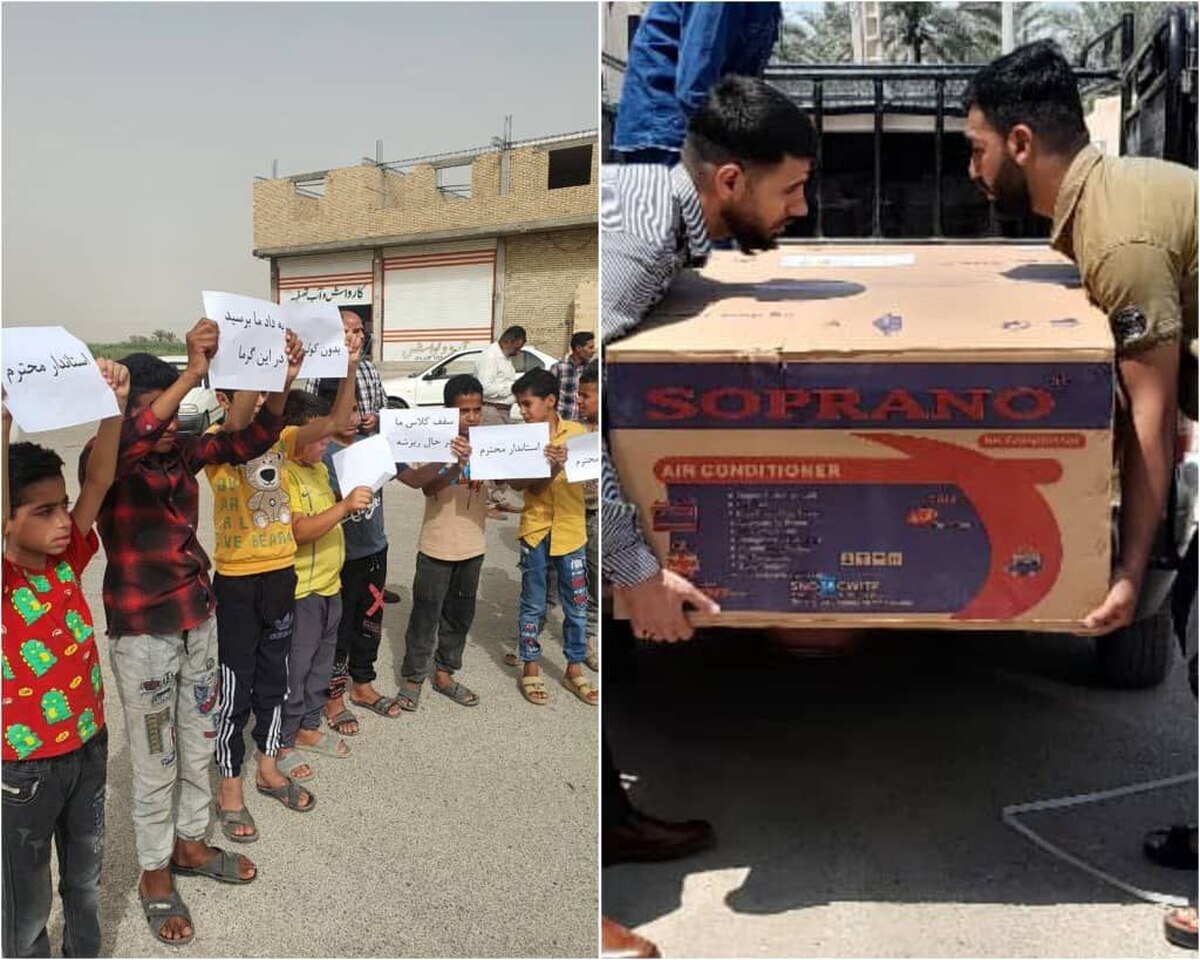 ۷۲ ساعت پس از دستور استاندار خوزستان؛ کولرهای مدرسه روستای مکینه صلیحاویه شادگان نصب شد  