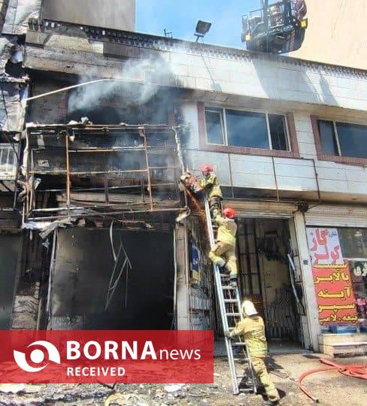 آتش سوزی هولناک در مغازه تعویض روغنی