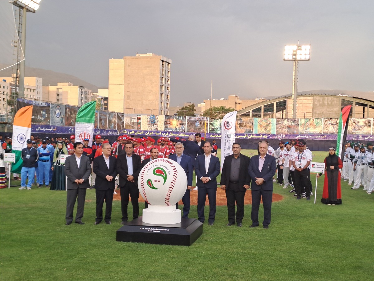 آیین افتتاحیه شانزدهمین دوره مسابقات بیسبال قهرمانی غرب آسیا برگزار شد