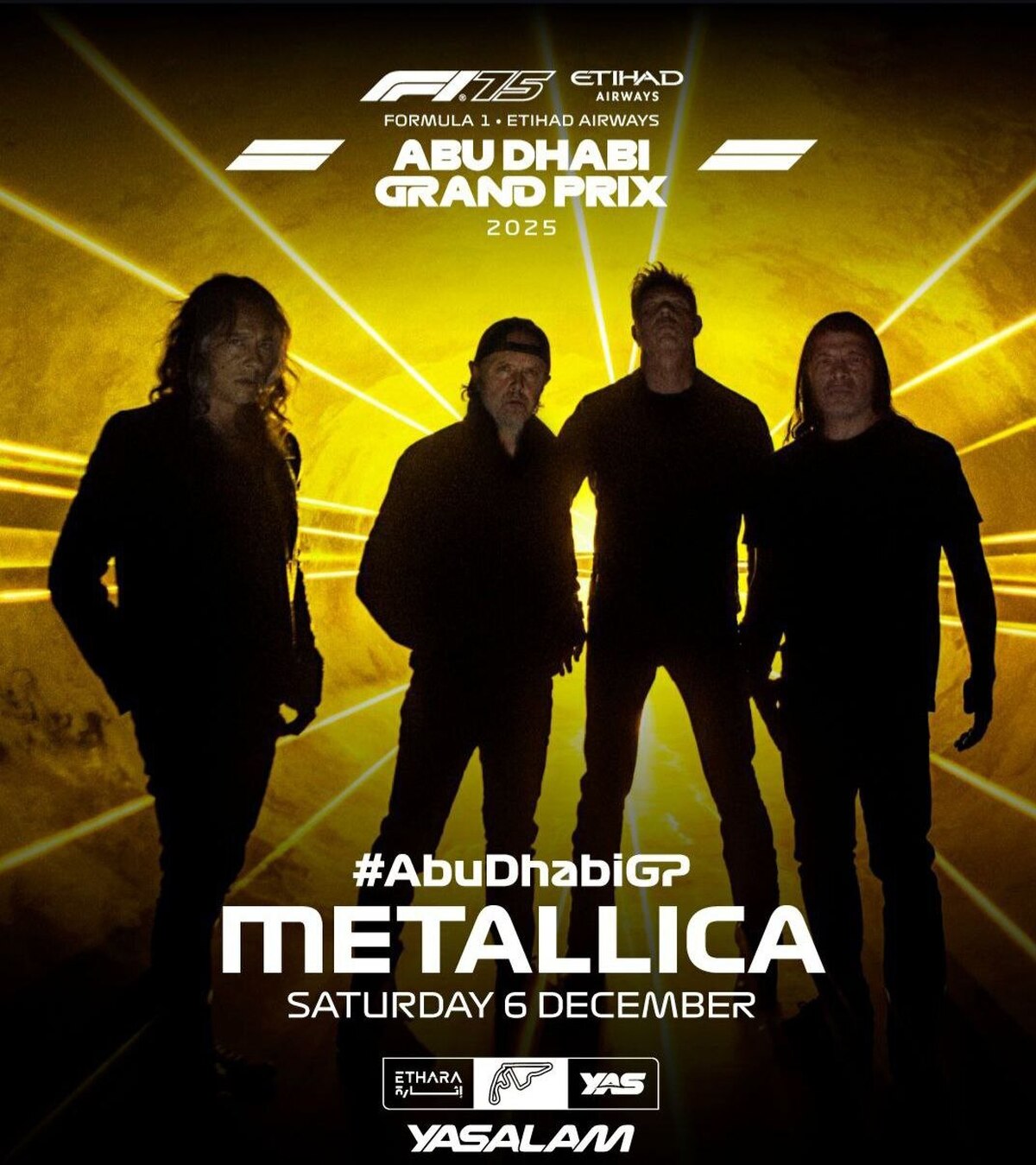 حضور متالیکا در برنامه‌های فرهنگی گرندپری ۲۰۲۵ ابوظبی