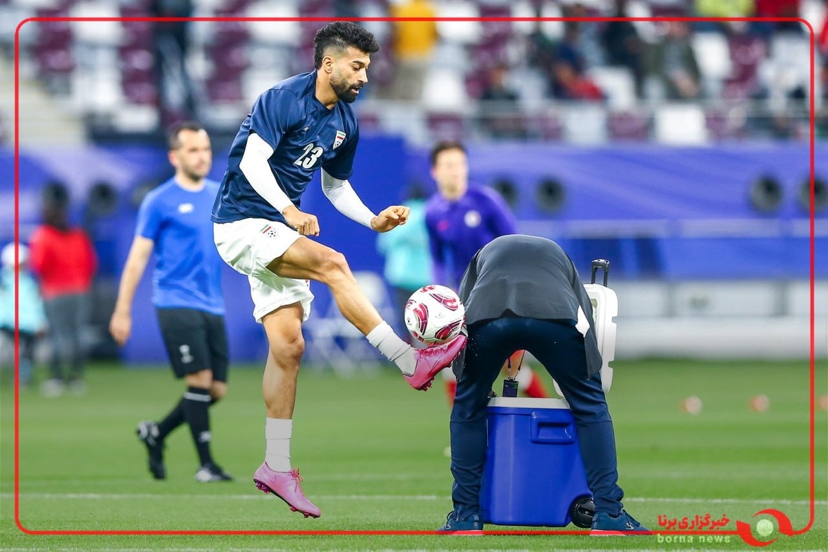 گرم کردن بازیکنان تیم ملی