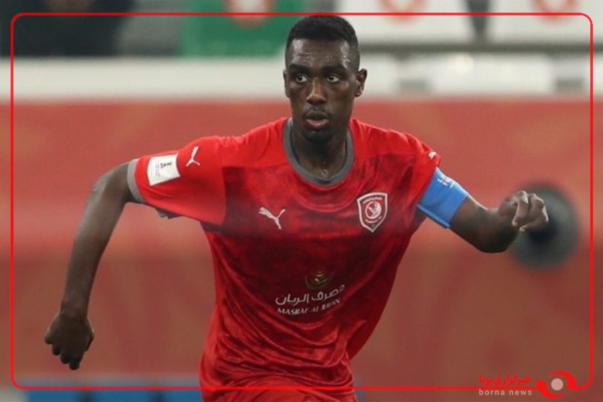 حرکت غیرورزشی معز علی که پس از بازبینی صحنه داور به مهاجم قطر کارت زرد داد