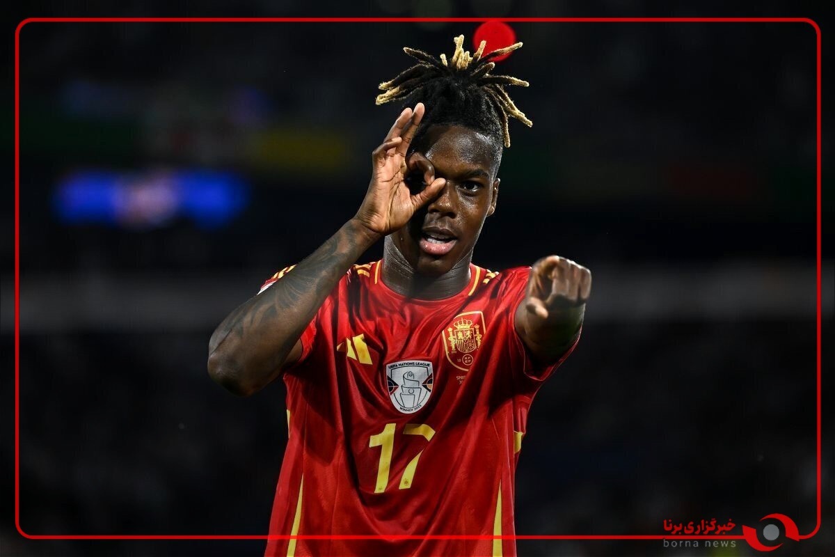 گل اول اسپانیا توسط نیکو ویلیامز در دقیقه 22