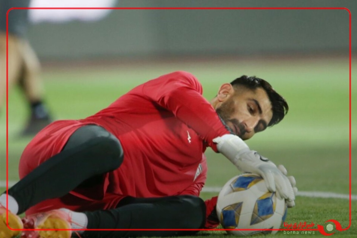 سیو عجیب بیرانوند با پا روی پاس عرضی بازیکن قطر