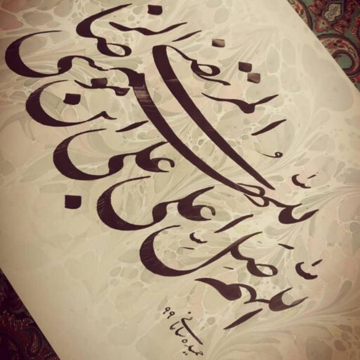 «گلاب اشک»؛ مرثیه خط در سوگواری سالار شهیدان