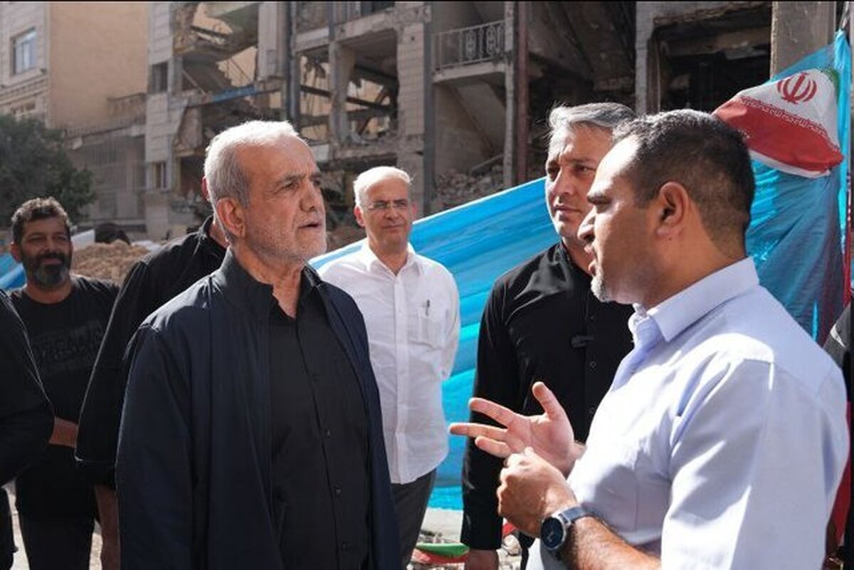 بازدید پزشکیان از برخی مناطق آسیب‌دیده از تهاجم رژیم صهیونیستی