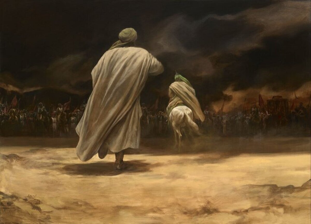 روح‌الامین لحظه وداع حضرت علی اکبر (ع) در کربلا را به تصویر کشید