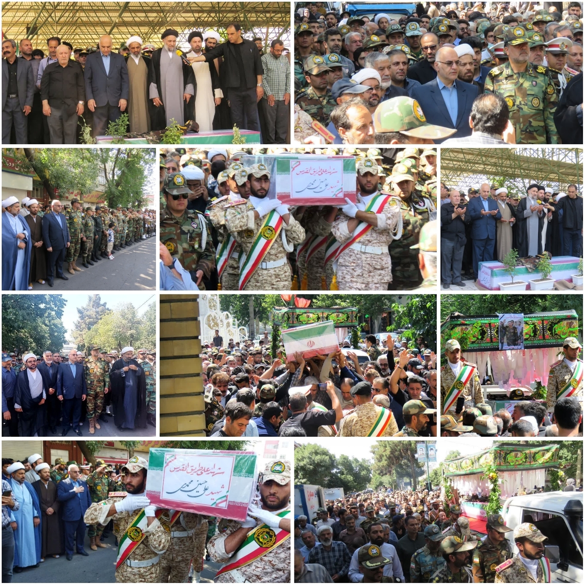 تشییع پیکر مطهر شهید امیر سرتیپ علی‌حسین محمدی در بروجرد