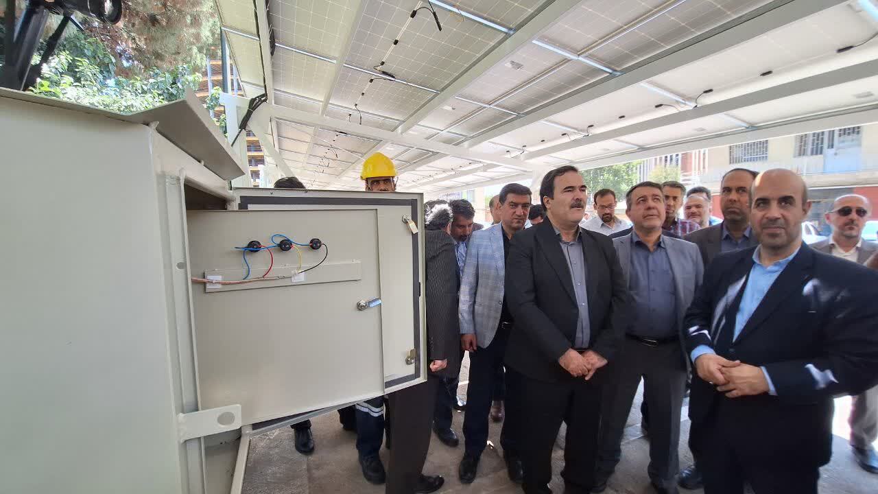 نیروگاه خورشیدی شرکت توزیع نیروی برق قزوین افتتاح شد