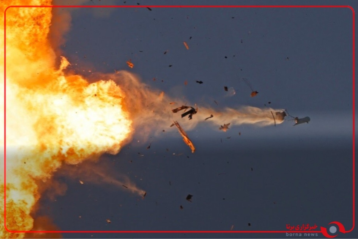لحظه برخورد موشک در سرزمین های اشغالی