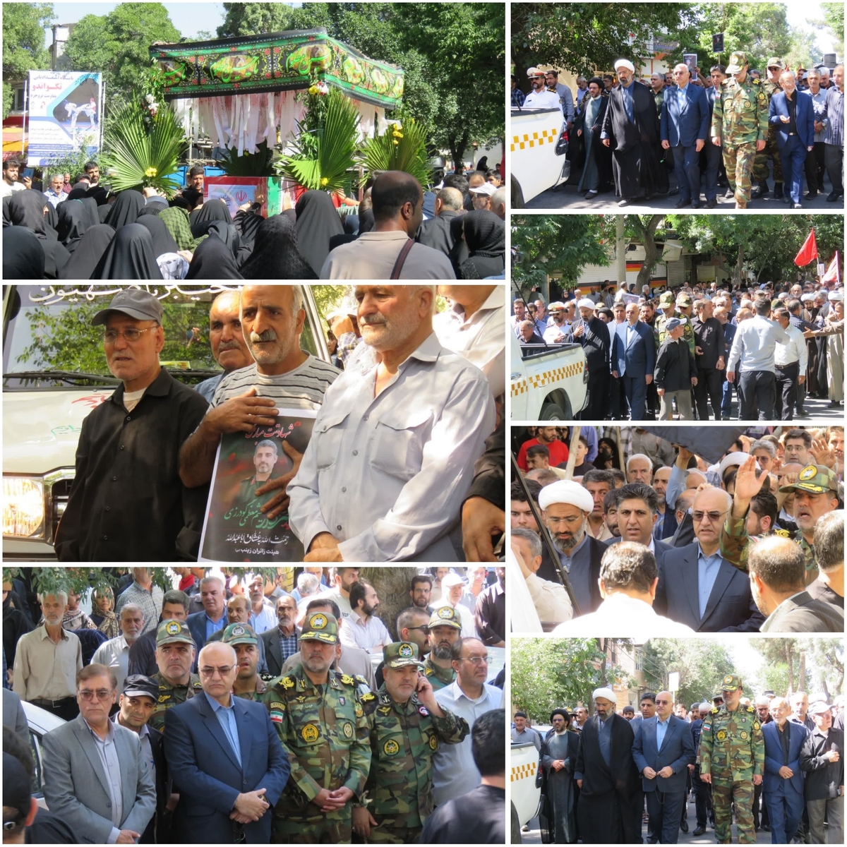 تشییع پیکر مطهر شهید سردار سرتیپ میثم معظمی گودرزی در بروجرد