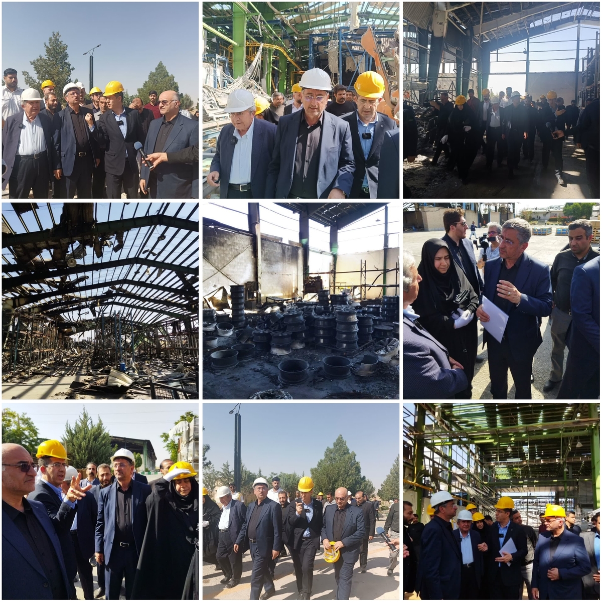 بازدید استاندار لرستان از کارخانه خودروسازی خسارت دیده از تجاوز رژیم صهیونسیتی در بروجرد