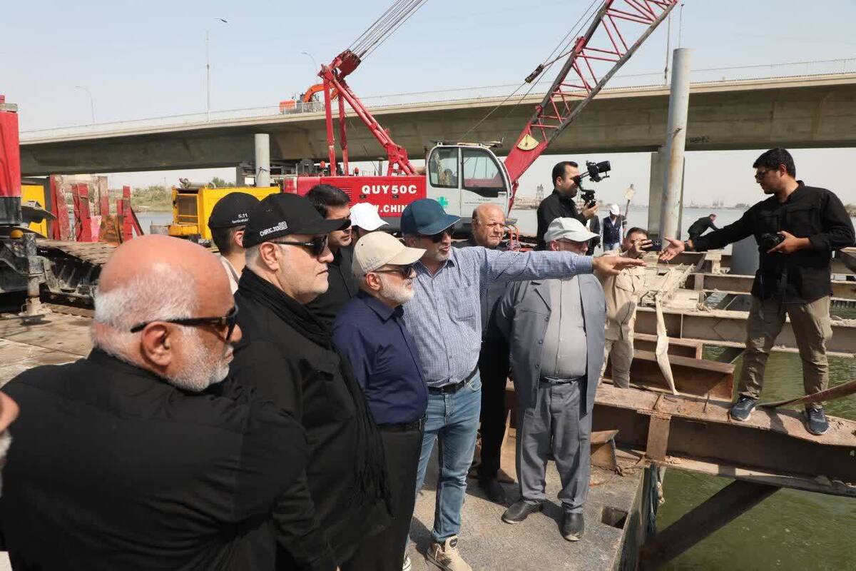 بازدید استاندار خوزستان از عملیات اجرایی پروژه راه‌آهن خرمشهر - بصره در عراق