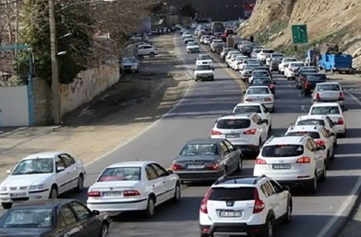 ترافیک سنگین در محور چالوس و آزاد راه قزوین- کرج