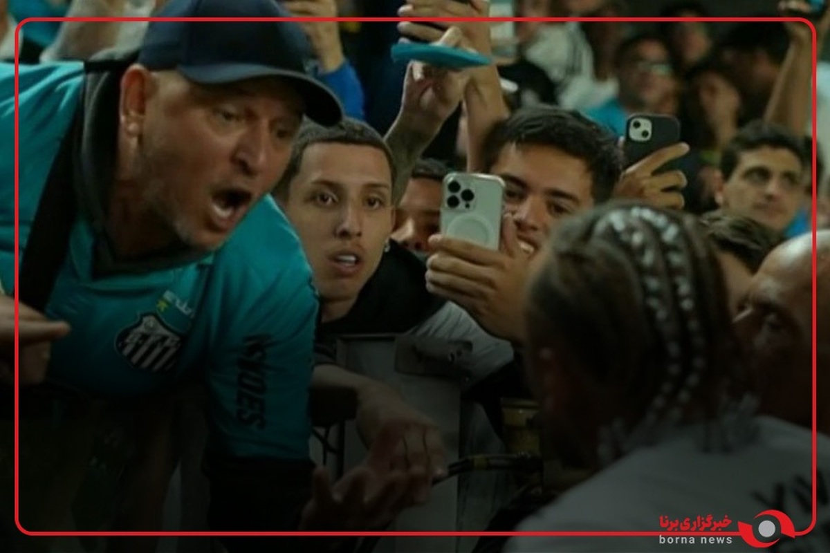 درگیری نیمار با یکی از هواداران سانتوس پس از شکست برابر اینترناسیونال و سقوط این تیم به رتبه هفدهم جدول