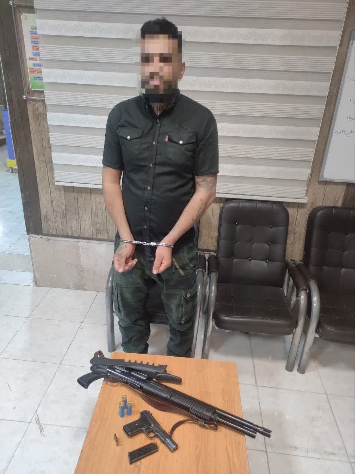 دستگیری فوری فرد مسلح پیش از وقوع تیراندازی و تعرض در کرمان