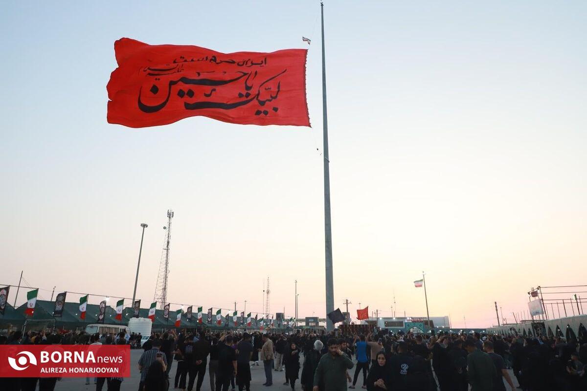 پرچم خدمات‌رسانی به زایران اربعین حسینی در شلمچه برافراشته شد