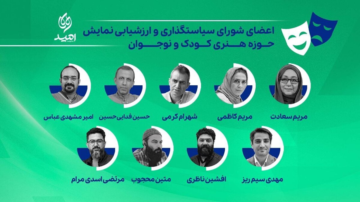 اعضای شورای سیاست‌گذاری و ارزشیابی نمایش حوزه هنری کودک و نوجوان معرفی شدند