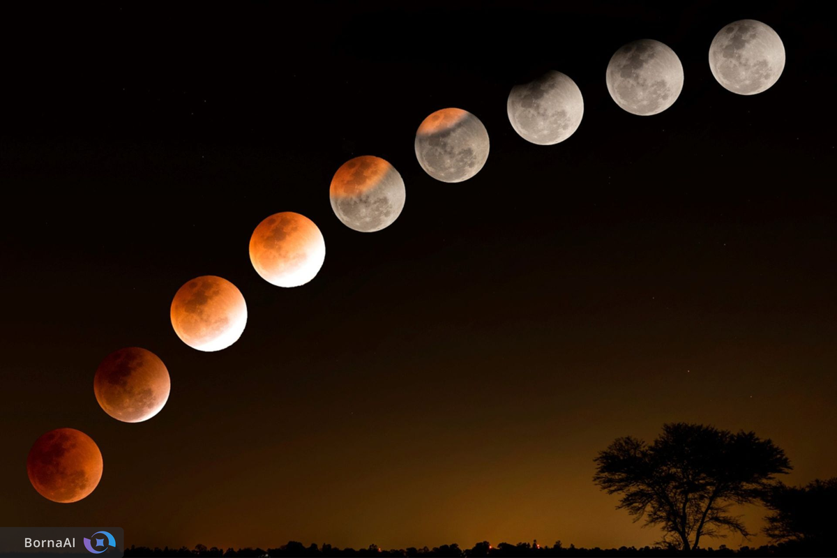 پخش زنده ماه گرفتگی از رصدخانه خیام سازمان فضایی ایران