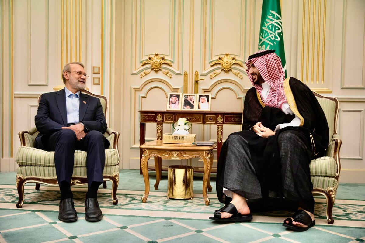 دیدار لاریجانی با وزیر دفاع عربستان