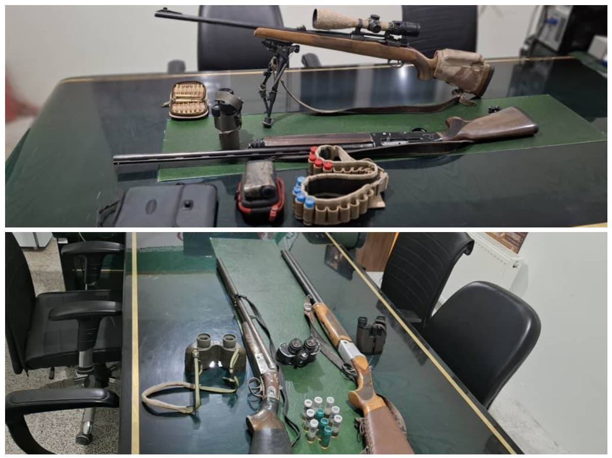 دستگیری پنج شکارچی متخلف و کشف سلاح‌های غیرمجاز در منطقه حفاظت شده البرز مرکزی