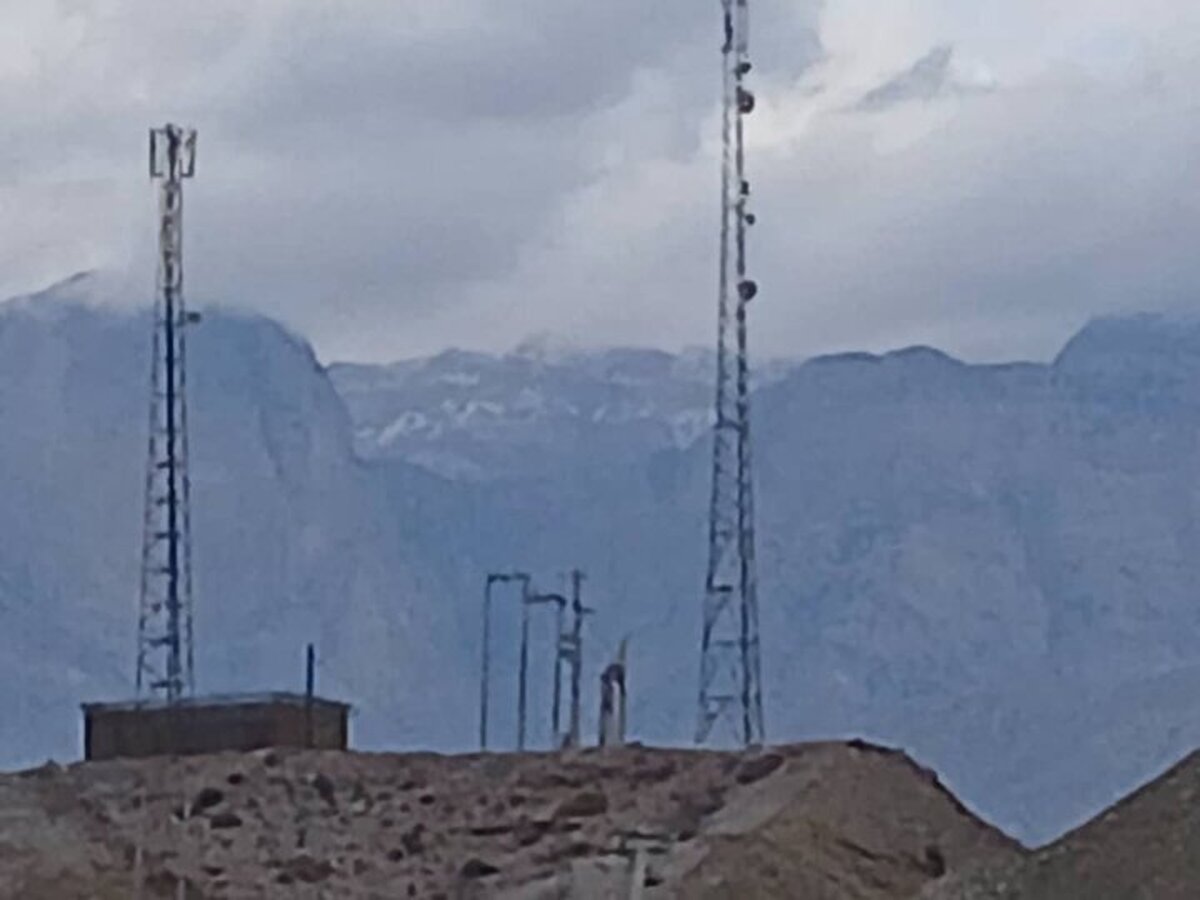 ارتفاعات سیاهوی هرمزگان سفید پوش شد