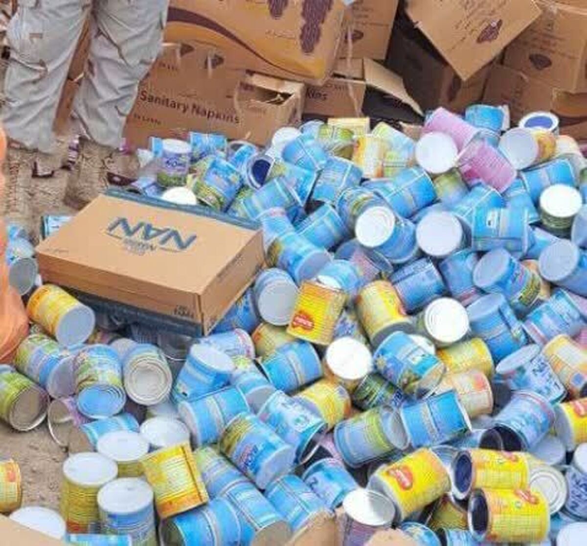 کشف ۵۵۰ قوطی شیرخشک قاچاق در مشهد