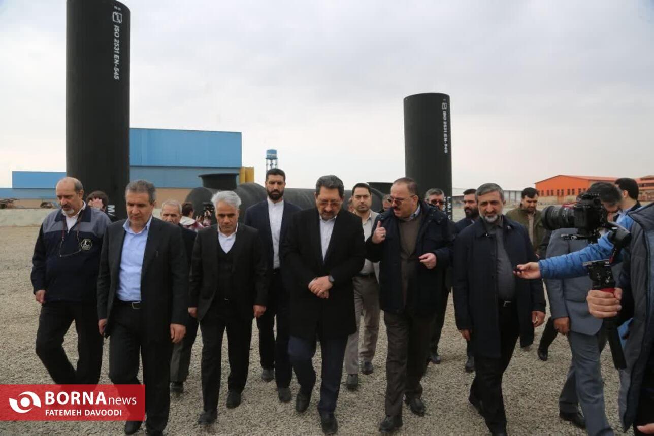 بازدید وزیر صمت از شهرک صنعتی شمس‌آباد